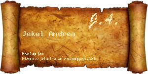 Jekel Andrea névjegykártya